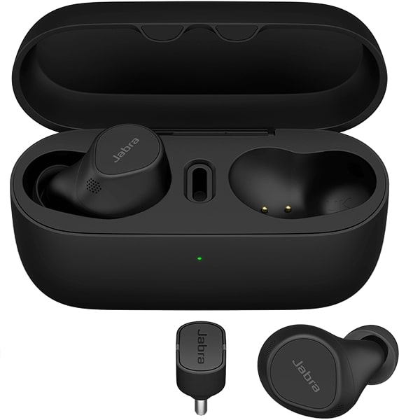 Jabra, Evolve2, Buds, UC, USB-A, Professional, Pocketable Calls.True Wireless Earbudsengineered for Hybrid Working, 8 Hours Battery, 33with Case, ANC 20797-989-999