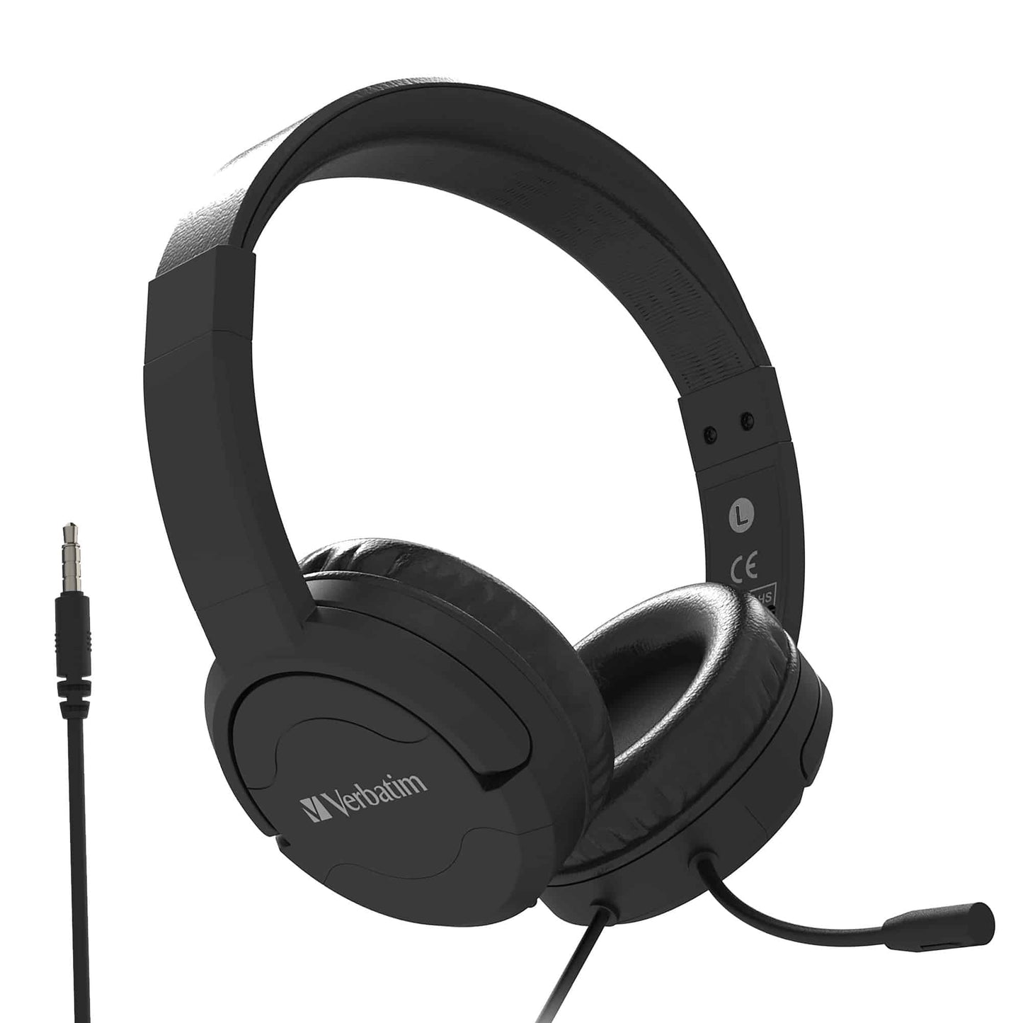 Verbatim Verbatim Multimedia Headset with ANC & Noise Cancelling Boom Mic - Black 66706 66706