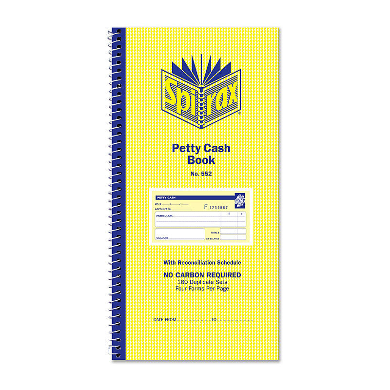 Spirax 552 Petty Cash Book 279X144mm Pk10 - 55229
