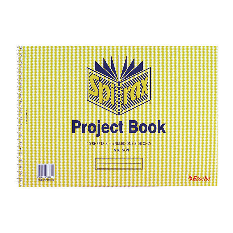 Spirax 581 Project Book 252X360 20 Leaf/40 Pg Pk10 - 56060