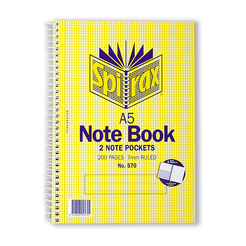 Spirax 570 Notebook A5 200 Pg S/O Pk5 - 56570