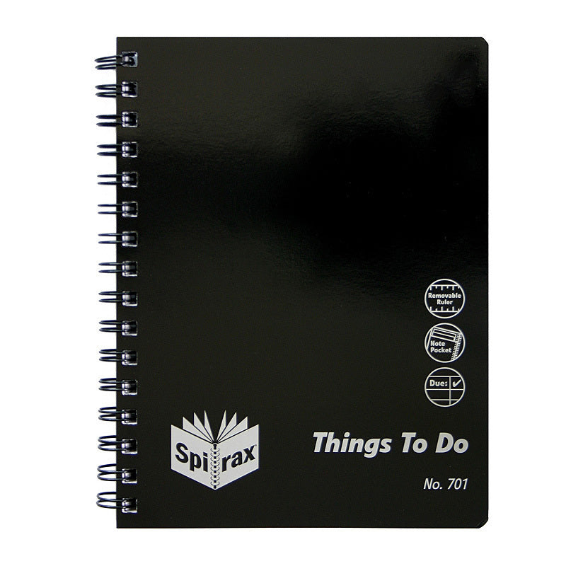Spirax 701 Organiser Range Things To Do A5 96P Pk5 - 56701
