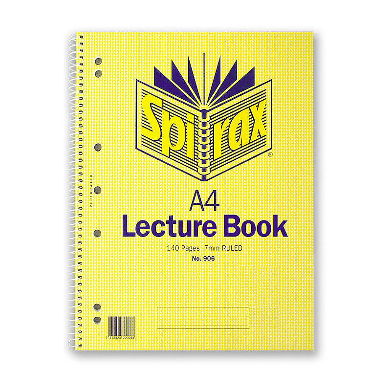 Spirax 906 Lecture Book A4 140 Pages S/O Pk10 - 56906
