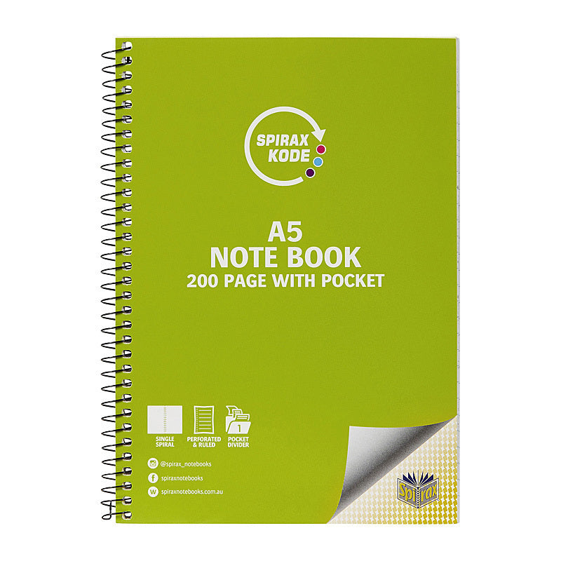 Spirax Kode 963 A5 Notebook A5 200Pg Pk5 - 56963C