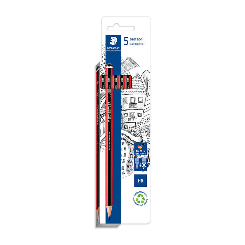 Staedtler Traditional 110-HB Pencil - 5 Pack - Box of 12 - 110-HB BK5
