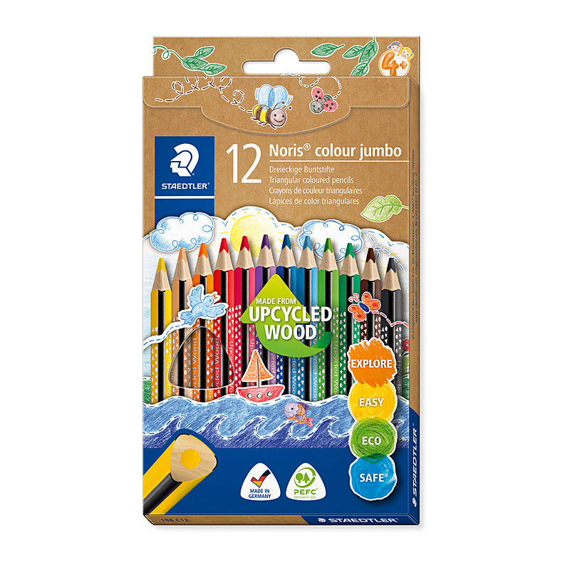 Staedtler Noris Colour Jumbo Pencils - Box of 12 - Assorted Colours - 188 C12