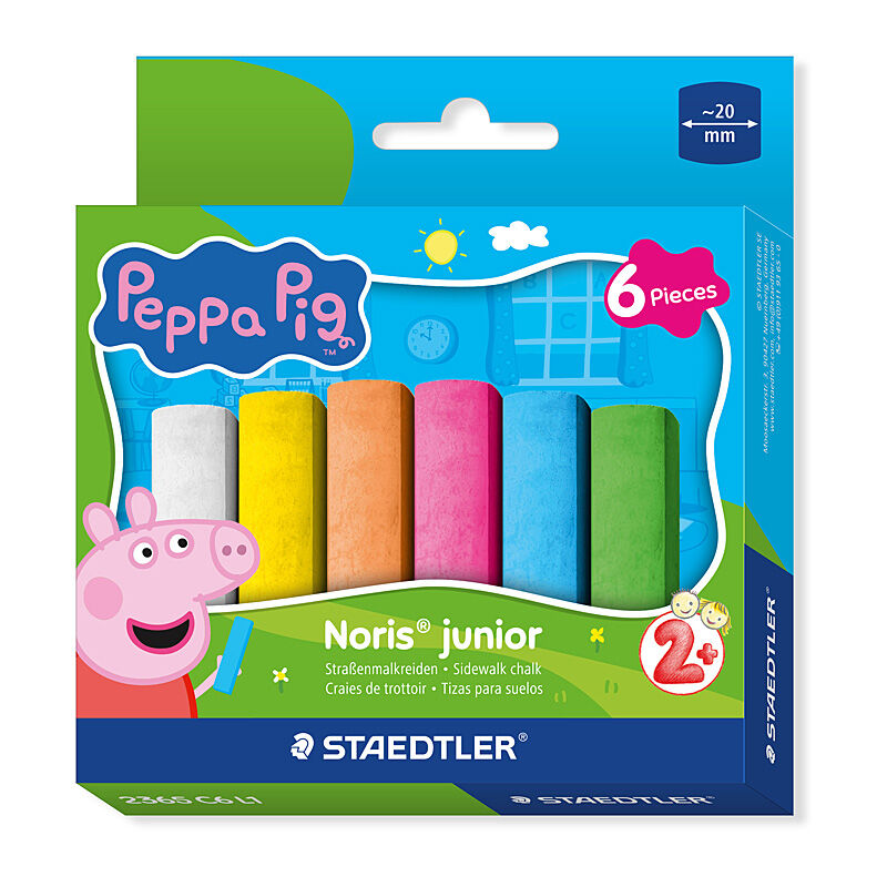 ST Peppa Pig SW Chalk Pk6 Box of 10 - 2365 C6 L1