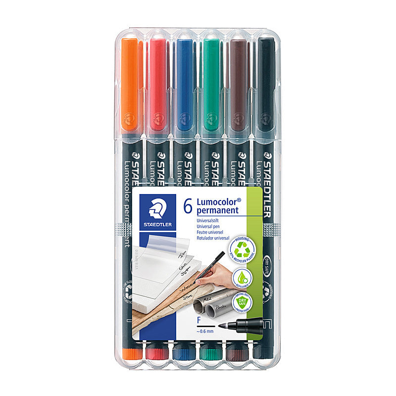 Staedtler Perm Marker Fin Ast Wlt6 - 318 WP6