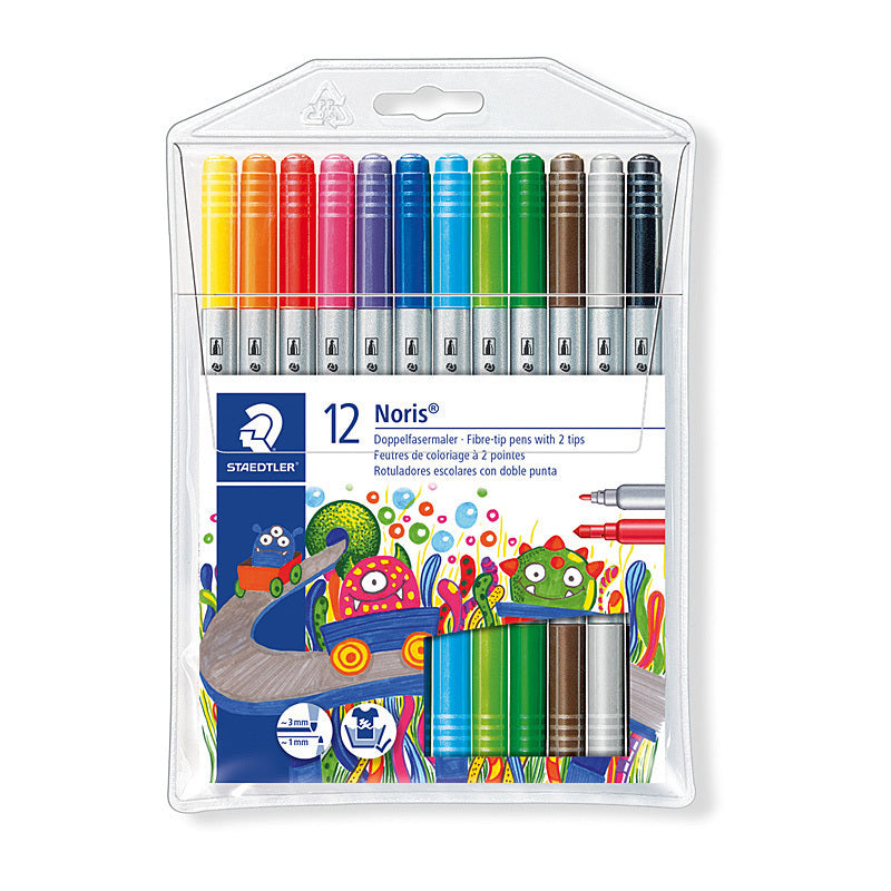 Staedtler Dbl Fibre Pen Ast Wlt12 - 320 NWP12