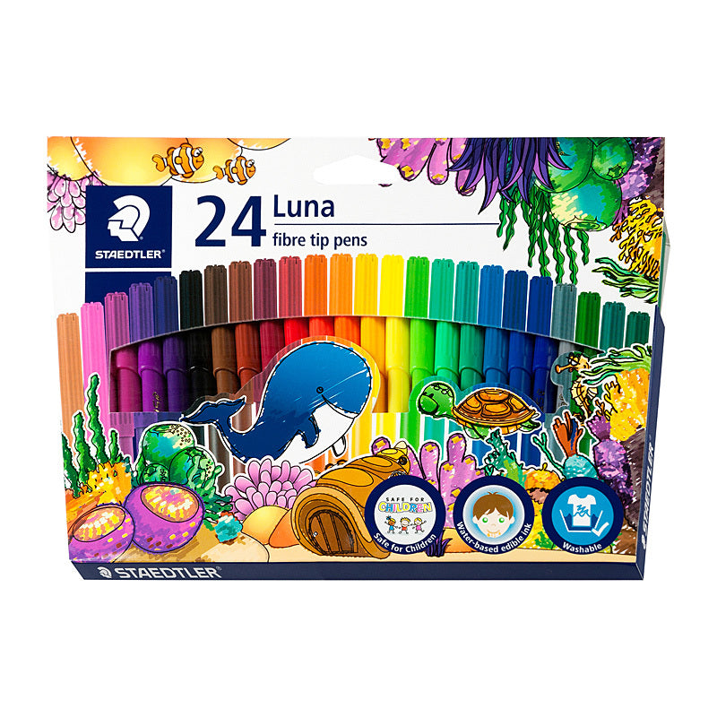 Staedtler Luna Fibre Tip Ast Box of 24 - 327 LWP24