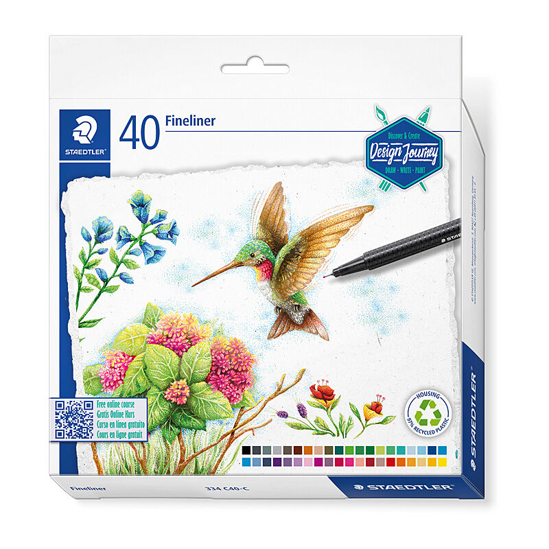 ST Triplus Fineliner Asst Box of 40 - 334 C40-C