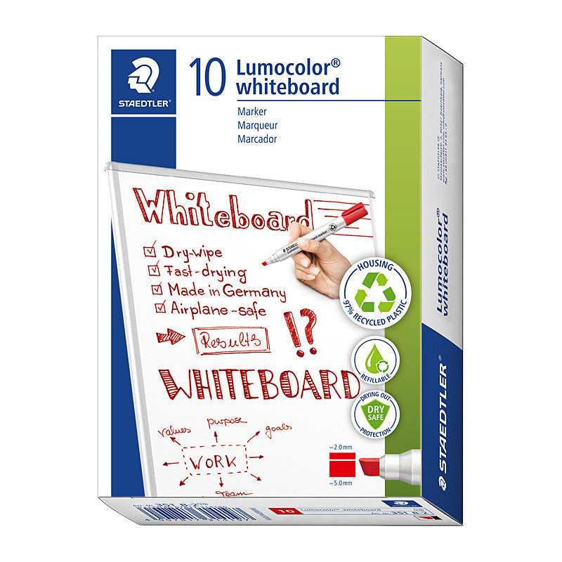 Staedtler Whiteboard Mrk 351 Chis Rd Box of 10 - 351 B-2