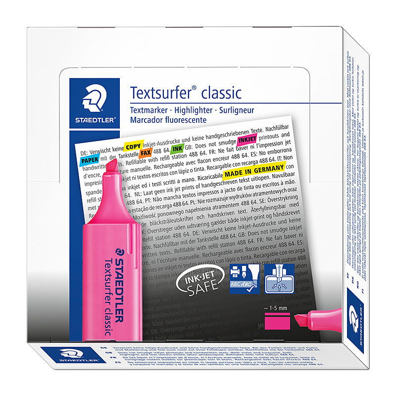 Staedtler Hltr Textsurf Pnk Wlt10 - 364-23