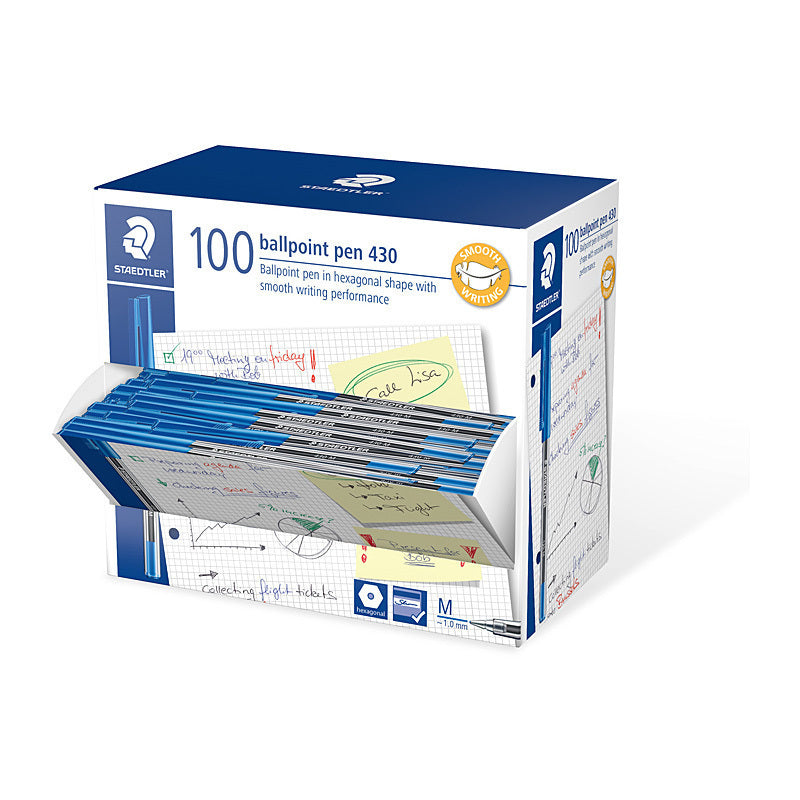 Staedtler Ballpoint430 M Blu Box of 100 - 430MA3B100