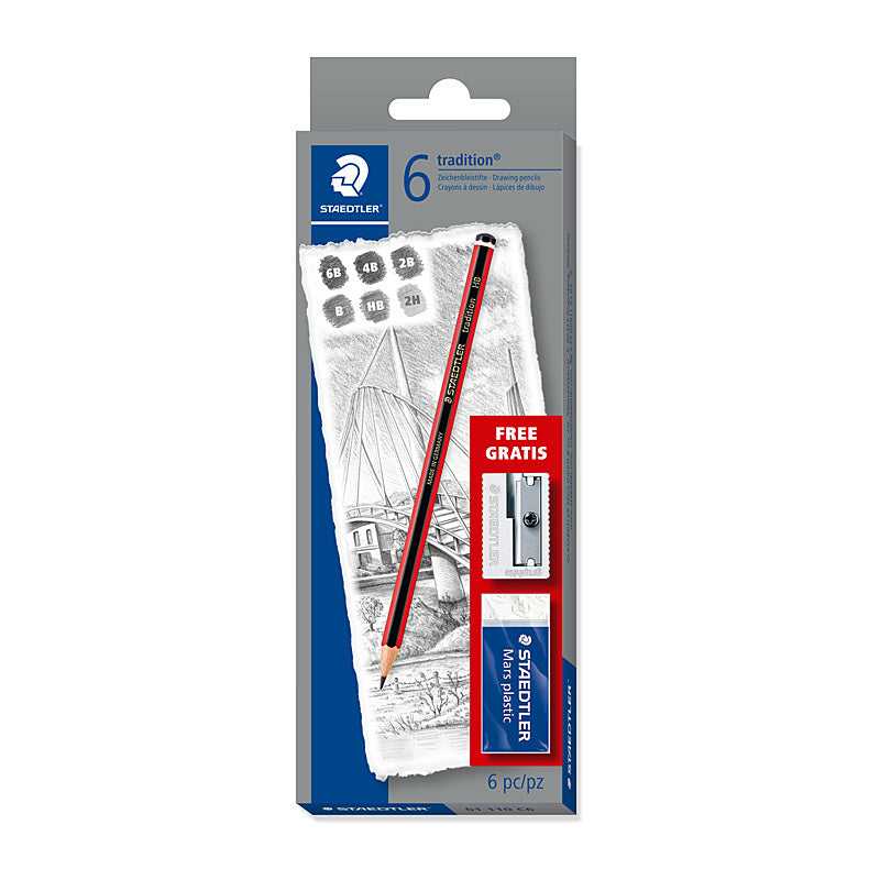 Staedtler Trad Sketch Set Pk6 - 61 110 C6