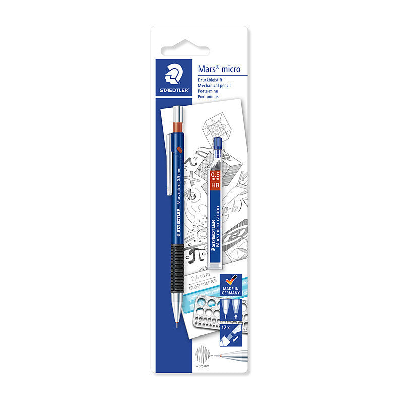 Staedtler MechPenc 0.5 w/Lead Box of 10 - 7755BK25DA
