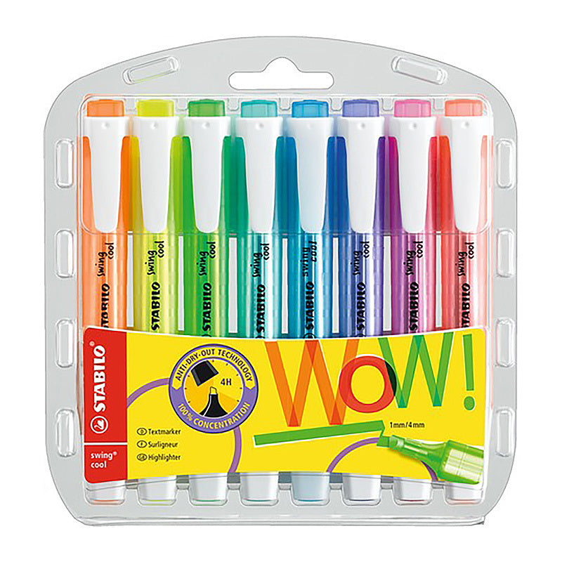 Stabilo Swing Cool Highlighter Assorted Wallet8 - 0216491