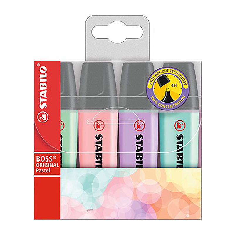Stabilo Boss Pastel Highlighter Assorted1 Wlt4 - 49692