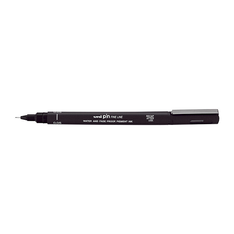 uni Pin FineLiner0.05 Black Box of 12 - PIN005200BK