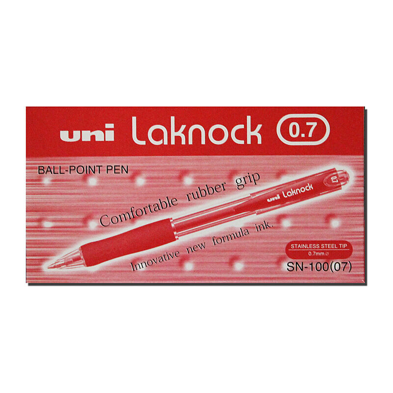 uni Laknock BPPen 0.7 Red Box of 12 - SN100FR