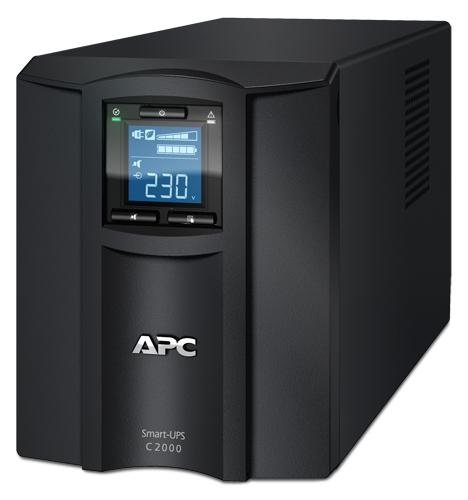 APC Smart-UPS C 2000VA/1300W Line Interactive UPS, Tower, 230V/16A Input, 6x IEC C13 Outlets, Lead Acid Battery, USB & Serial, Graphic LCD SMC2000I