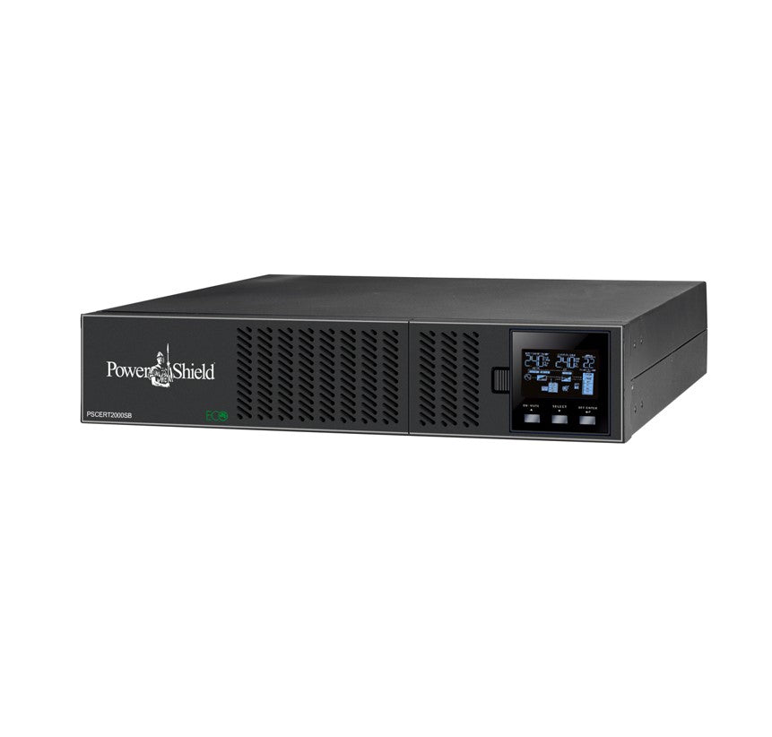 PowerShield Centurion RT 2000VA short base UPS with Rail Kit Bundle (PSCERT2000SB, PSRK), compact and efficient power backup PS2KSR2U