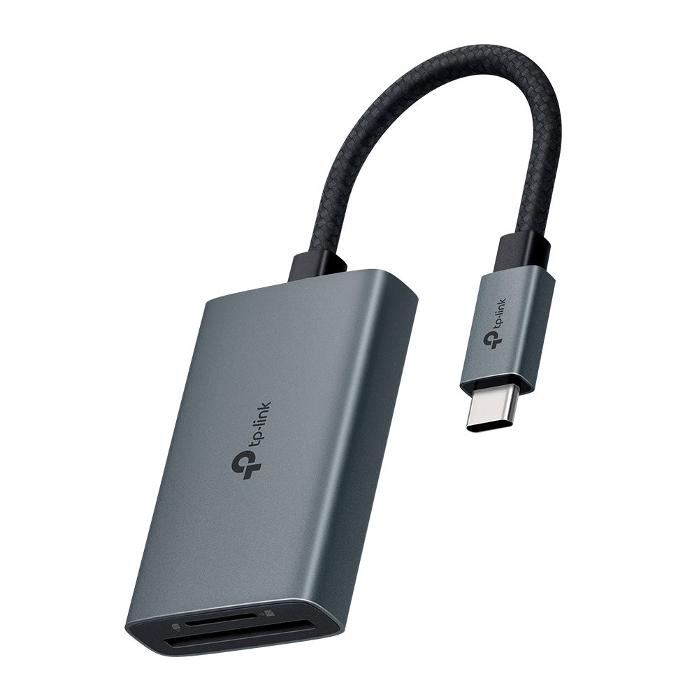 TP-Link UA440C USB 3.0 Type-C to SD & microSD 3.0 Card Reader, support SD, SDHC, SDXC, microSD, microSDHC, microSDXC cards up to 2TB. UA440C
