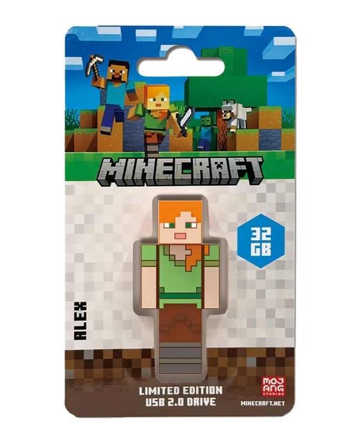 Verbatim Minecraft Alex - Collector's Edition USB Flash Drive - 32GB - Alex Retail Pack - Minecraft Movie 2025 66977