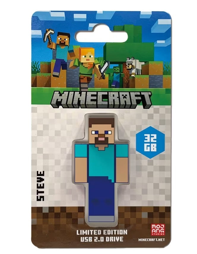 Verbatim Minecraft Steve - Collector's Edition USB Flash Drive - 32GB - Steve. Retail Pack - Minecraft Movie 2025 66978