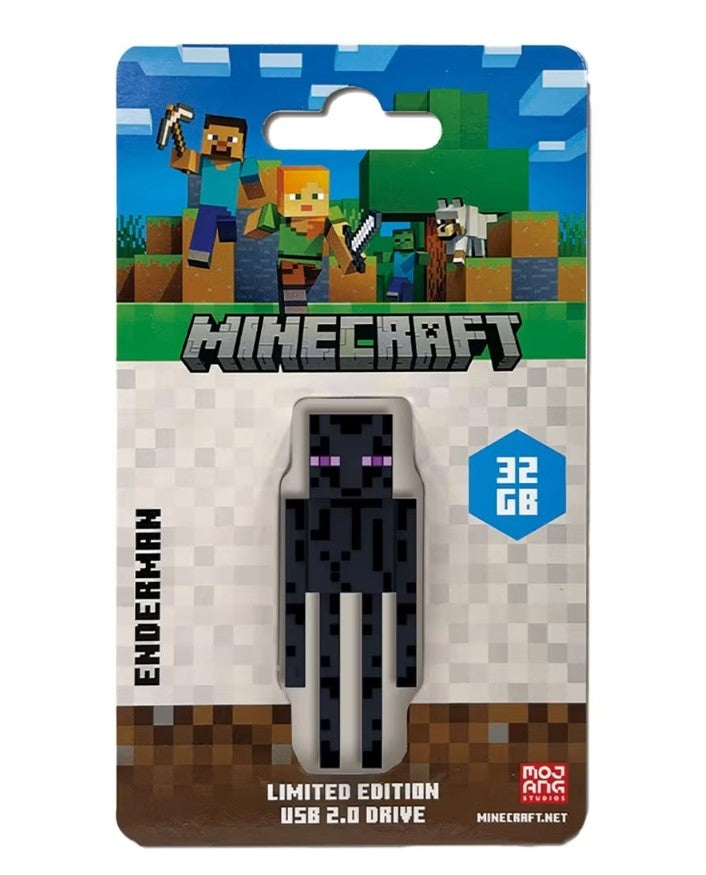 Verbatim Minecraft Enderman, Collector's Edition USB Flash Drive - 32GB - Enderman Retail Pack - Minecraft Movie 2025 66980