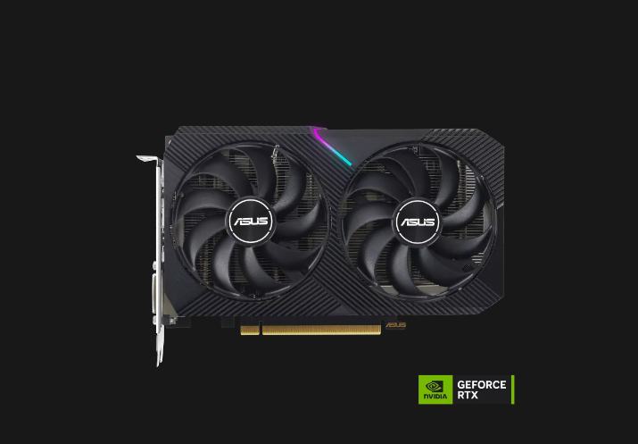 ASUS nVidia GeForce DUAL-RTX3050-8G-V2 RTX 3050 V2 8GB GDDR6 1777 MHz Boost Clock, RAM 14Gbps, Digital Max Resolution DUAL-RTX3050-8G-V2