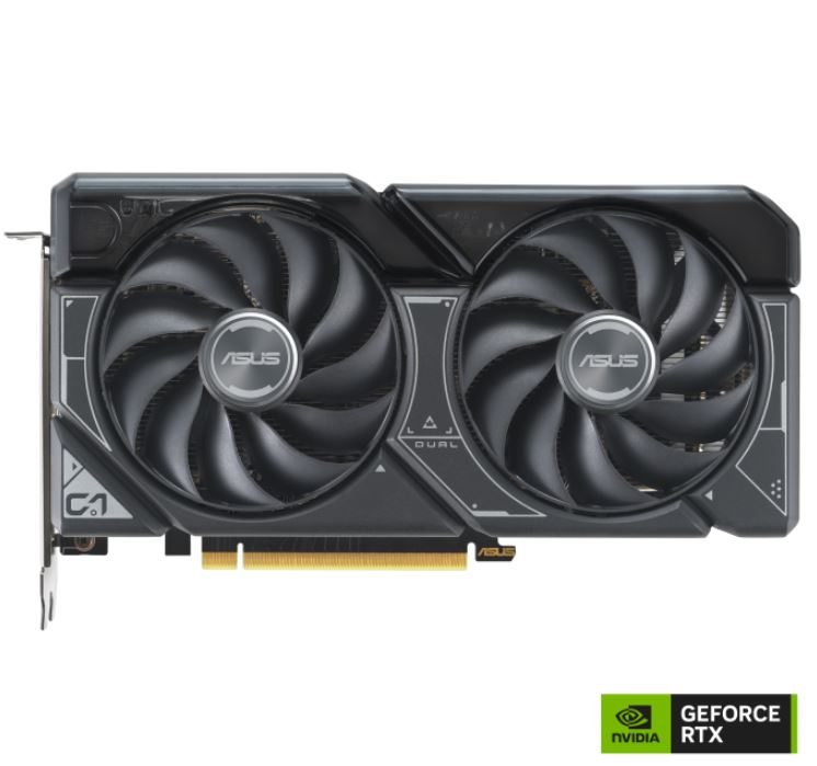 (SI SKU, Not Retail Packed) ASUS nVidia GeForce DUAL-RTX4060TI-O8G-V2 RTX4060 Ti OC Edition 8GB GDDR6, 2565 MHz Boost Clock, RAM 18 Gbps, 3xDP, 1xHD DUAL-RTX4060TI-O8G-V2