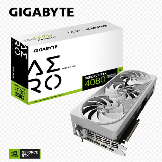 Gigabyte GeForce RTX 4080 SUPER AERO OC 16G GDDR6X Video Card 2595MHz PCIE4.0x16 DP1.4a *3 HDMI 2.1 *1 GV-N408SAERO OC-16GD