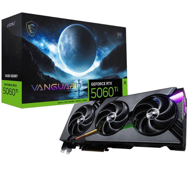 MSI nVidia GeForce RTX 5060 Ti 16G VANGUARD SOC, PCI Express Gen 5 x16, Boost: 2692 MHz, CUDA 4608 Units, 16GB GDDR7, HDMI x 1 GeForce RTX 5060 Ti 16G VANGUARD SOC