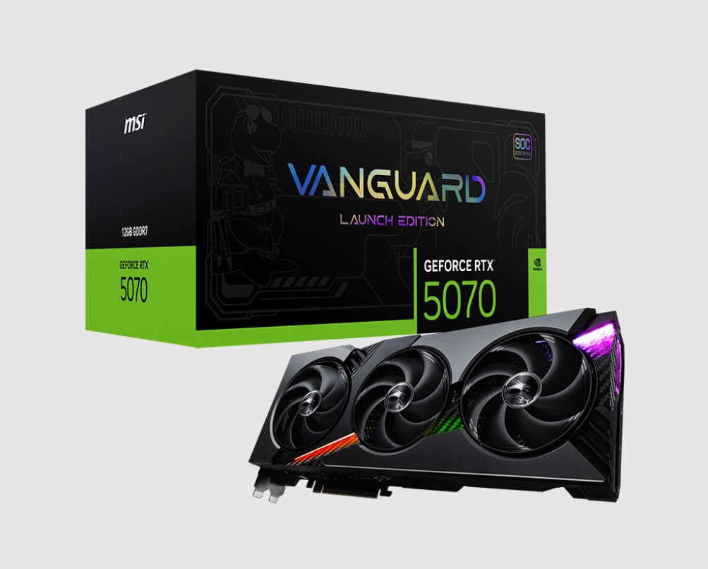 MSI nVidia GeForce RTX 5070 12G VANGUARD SOC, PCI Express Gen 5, Boost: 2640 MHz, CUDA 6144 Units, 12GB GDDR7, HDMI x 1, 192-bit GeForce RTX 5070 12G VANGUARD SOC