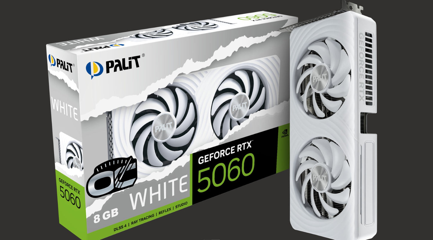 PALIT RTX5060 WHITE OC 8GB GDDR7 128bit 3-DP HDMI NE75060U19P1-GB2063M NE75060U19P1-GB2063M