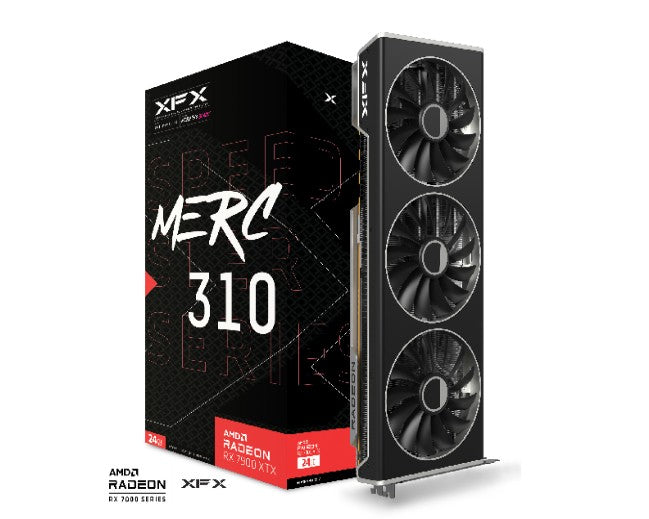 XFX Speedster MERC310 AMD Radeon RX 7900XTX BLACK Gaming Graphics Card with 24GB GDDR6, AMD RDNA 3 (RX-79XMERCB9) RX-79XMERCB9