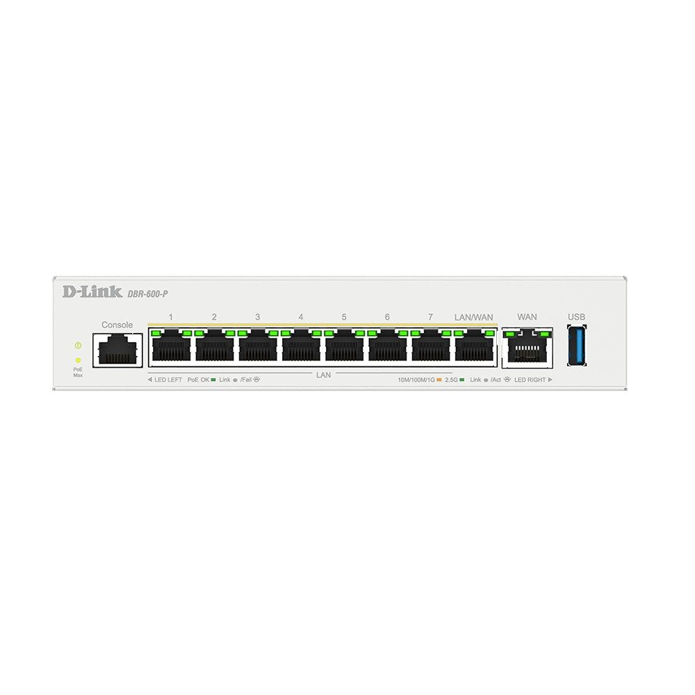 D-Link DBR-600-P Multi-WAN 2.5G PoE Smart Office Series VPN Router DBR-600-P