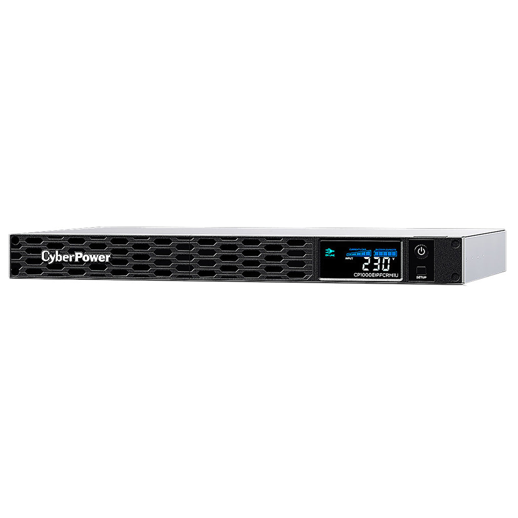 CyberPower PFC Sinewave Short-Depth Series 1500VA / 900W Rackmount UPS - 1U - (CP1500EIPFCRM1U) 6V/9Ah*4, 6x IEC C13, 2 Yrs Adv. Rep. WTY Incl. internal Battery CP1500EIPFCRM1U