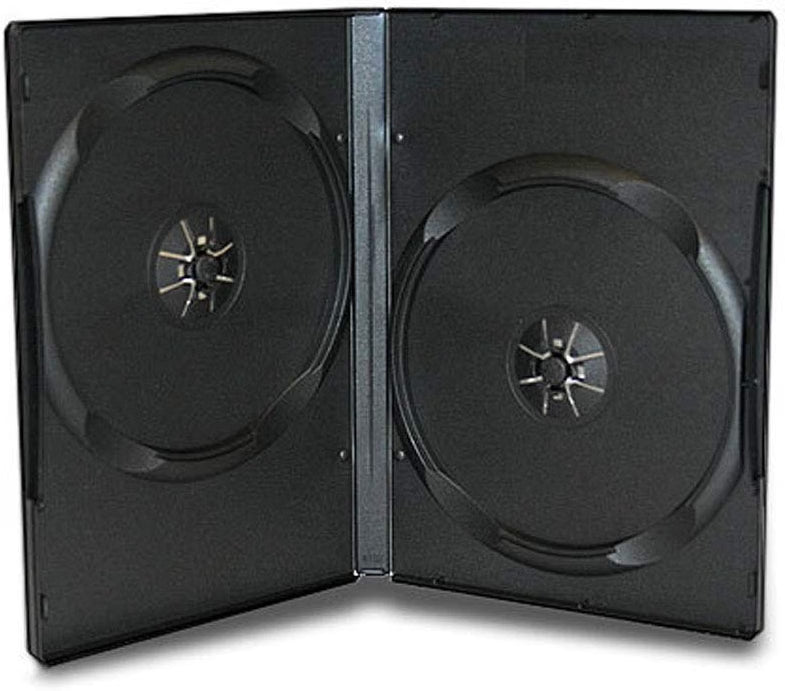 Black Double DVD Cases (14mm) 100pk
