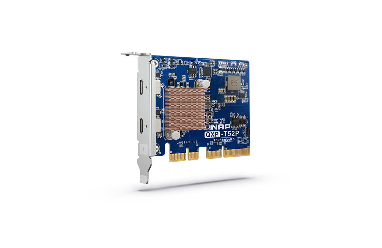 QNAP QXP-T52P Thunderbolt 5 Dual Ports Expansion Card, PCIe Gen4 x4 QXP-T52P