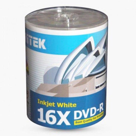 Ritek 16x DVD-R 4.7GB Full White Inkjet Printable 100pk (Bulk)