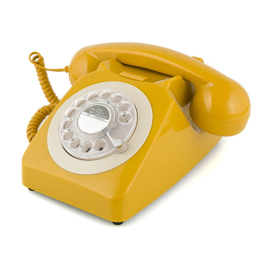 GPO Retro 746 Rotary Telephone - Mustard GPO-ROTY-MTD