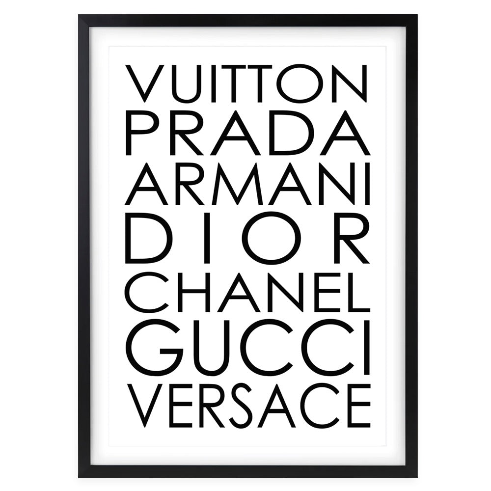 Wall Art's Louis Vuitton Sign Large 105cm x 81cm Framed A1 Art Print