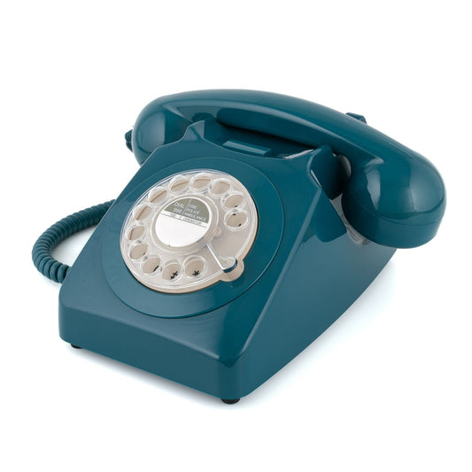 GPO Retro 746 Rotary Telephone - Azure Blue GPO-ROTY-ABL
