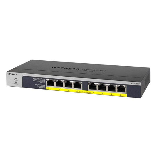 Netgear GS108PP 8 Port PoE/PoE+ Gigabit Ethernet Unmanaged Switch  GS108PP
