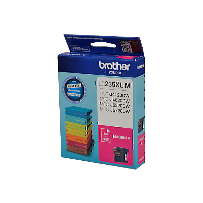 Brother LC235XL Magenta Ink Cartridge Up to 1,200 pages - LC-235XLMS