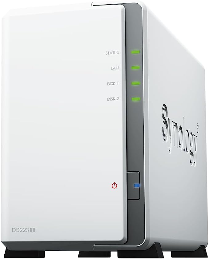 Synology DiskStation DS223J 2-Bay 3.5' SATA HDD/ 2.5' SATA SSD/ 4-core 1.7 GHz / 1 GB DDR4 non-ECC / 2-year hardware warranty DS223J