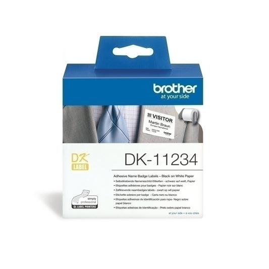 Brother DK11234 NameBadge Labe 260 (60x86mm) label per roll - DK-11234