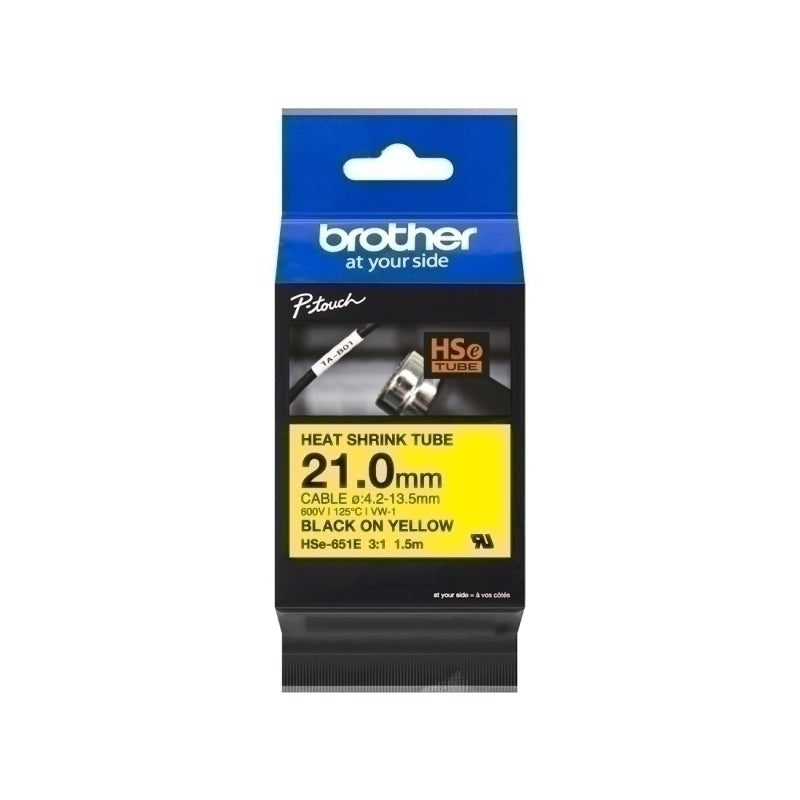 Brother HSe651E Labelling Tape 21mm x 1.5m - HSE-651E